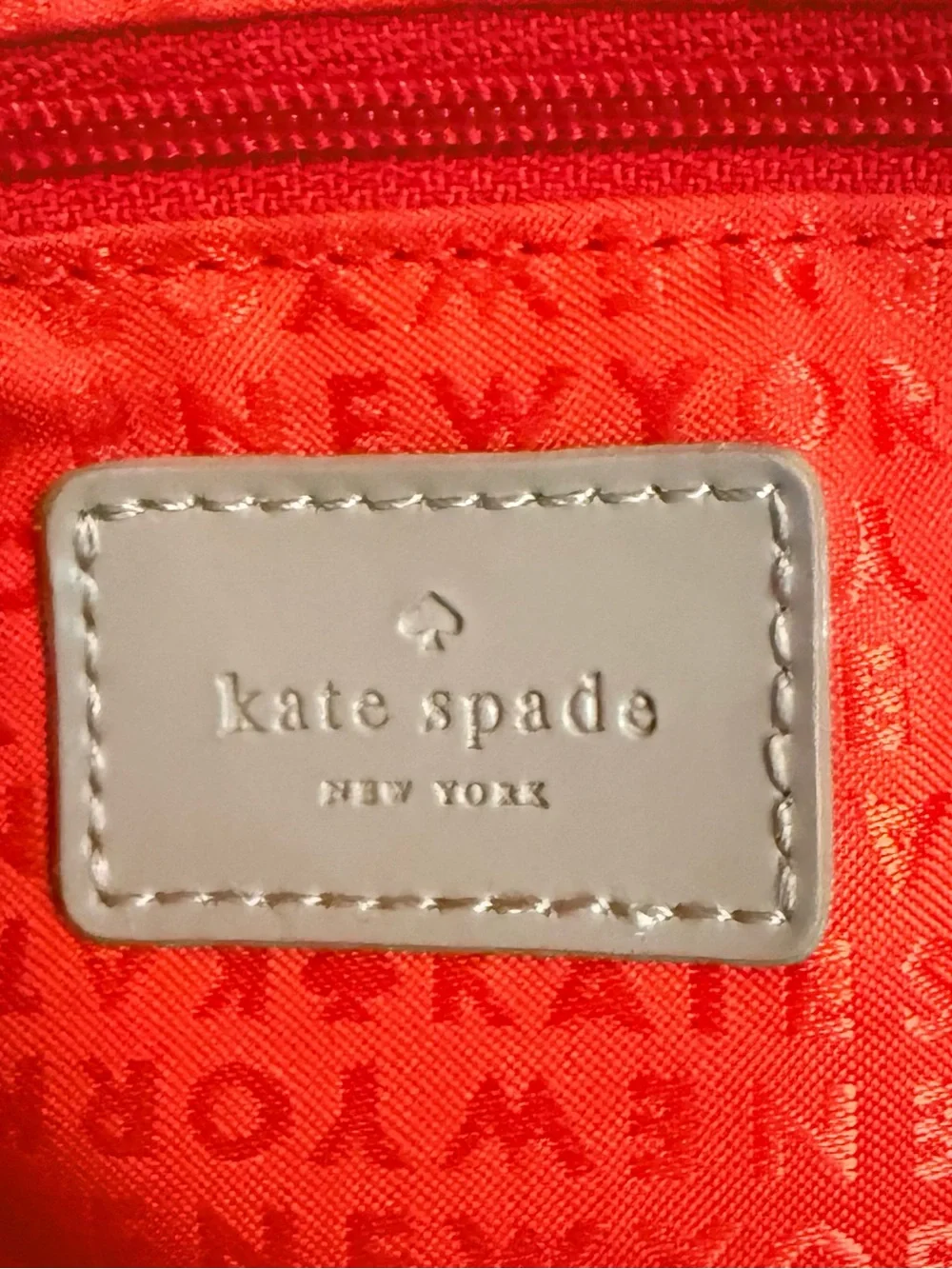 kate spade Patent Embossed Pale grey Tote